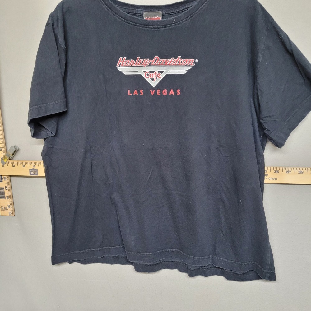 Harley-Davidson Cafe Las Vegas‎ Graphic T-Shirt Black XLG Mens Short Sleeve Tee